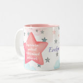 山羊座パーソナライズされた〔占星術の〕十二宮図サインMug for Girl ツートーンマグカップ (正面左)