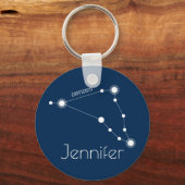 山羊座パーソナライズされた〔占星術の〕十二宮図星座 キーホルダー (正面)