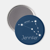 山羊座パーソナライズされた〔占星術の〕十二宮図星座 マグネット (正面/裏面)