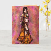 山羊座ベリーダンサーカード カード (黄色い花)