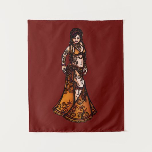 山羊座ベリーダンサー タペストリー (正面)