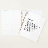 山羊座ホワイトブラックタイプライターカスタム文字引用文 プランナー手帳 (ディスプレー)