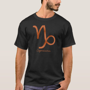 山羊座メンズシャツ – 黒 Tシャツ