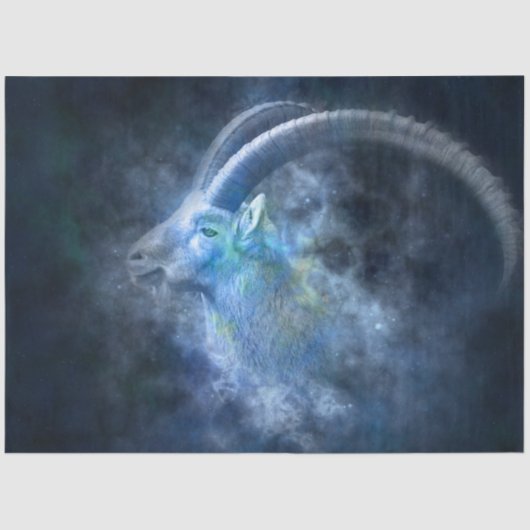 山羊座ヤギの切り離し 薄葉紙 (正面)