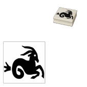 山羊座ヤギの切手 ラバースタンプ (押印)