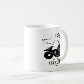 山羊座ヤギ星座名前をカスタムする誕生日 コーヒーマグカップ (正面右)