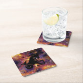 山羊座ヤギ スクエアペーパーコースター (インサイチュ)