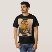 山羊座ヤギ〔占星術の〕十二宮図メンズシャツ Tシャツ (正面フル)