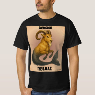 山羊座ヤギ〔占星術の〕十二宮図メンズシャツ Tシャツ