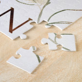 山羊座ヤギ〔占星術の〕十二宮図黒金ゴールド花惑星 ジグソーパズル (側面)