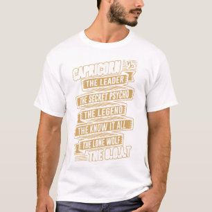 山羊座リーダー秘密の精神分析伝説 Tシャツ