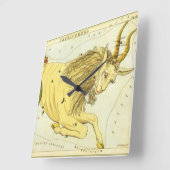 山羊座ヴィンテージコンステレーション、ウラニア鏡 スクエア壁時計 (傾斜)