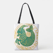 山羊座上の〔占星術の〕十二宮図の兆候 トートバッグ (裏面)