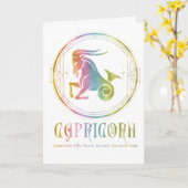 山羊座互換誕生日グリーティングカード カード (黄色い花)