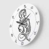 山羊座占星術のの〔占星術の〕十二宮図 ラージ壁時計 (傾斜)