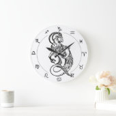 山羊座占星術のの〔占星術の〕十二宮図 ラージ壁時計 (ホーム)