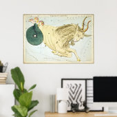 山羊座占星術のスケッチ ポスター (ホームオフィス)