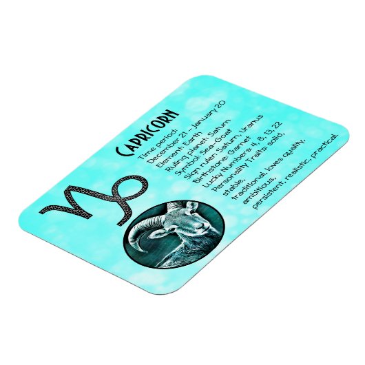 山羊座占星術の特徴と事実 マグネット (左側)