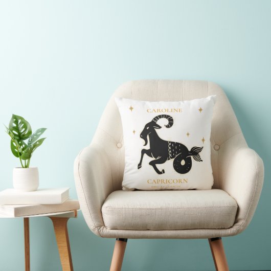 山羊座占星術の〔占星術の〕十二宮図名ギフト クッション (椅子)