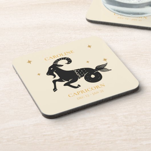 山羊座占星術の〔占星術の〕十二宮図名ギフト コースター (左側)