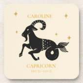 山羊座占星術の〔占星術の〕十二宮図名ギフト コースター (正面)