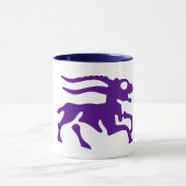 山羊座占星術サンサイン、〔占星術の〕十二宮図リンガーマグ マグカップ (中央)