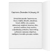 山羊座占星術誕生日カード12月21日1月20日 (内側 (左))