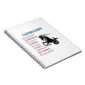 山羊座占星術〔占星術の〕十二宮図標識 ノートブック (右側)