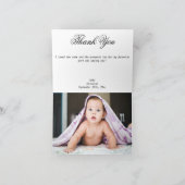 山羊座印象派絵画のスタイルと金ゴールド サンキューカード (内部)