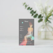 山羊座及び水晶球 名刺 (スタンド正面)