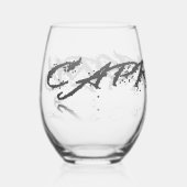 山羊座反射 ステムなしワイングラス (正面)