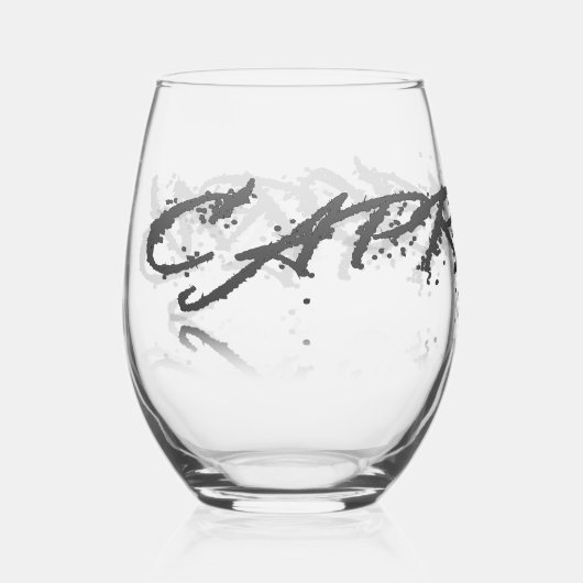 山羊座反射 ステムなしワイングラス (正面)