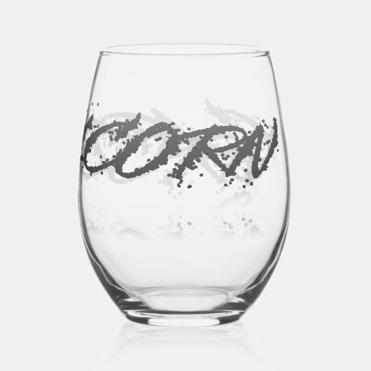 山羊座反射 ステムなしワイングラス (裏面)