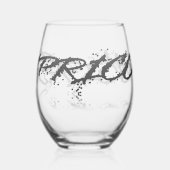 山羊座反射 ステムなしワイングラス (左)