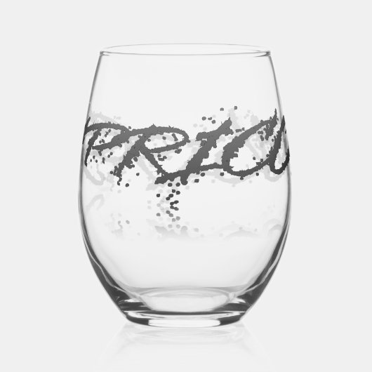 山羊座反射 ステムなしワイングラス (左)