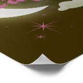 山羊座天月の雲の星の星占い芸術 ポスター (角)