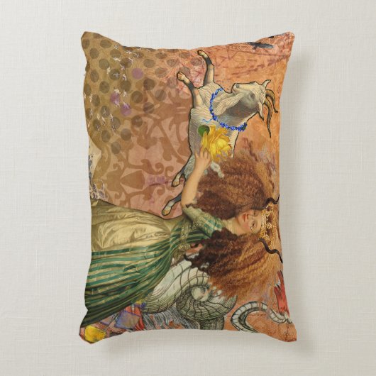 山羊座女性ヤギお洒落おもしろい アクセントクッション (正面(垂直))