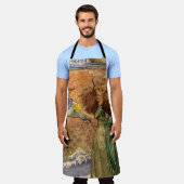 山羊座女性ヤギお洒落おもしろい エプロン (着用した状態)