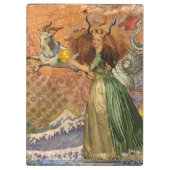 山羊座女性ヤギお洒落おもしろい クリップボード (裏面)