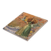 山羊座女性ヤギお洒落おもしろい タイル (側面)