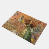 山羊座女性ヤギお洒落おもしろい ドアマット (アングル)