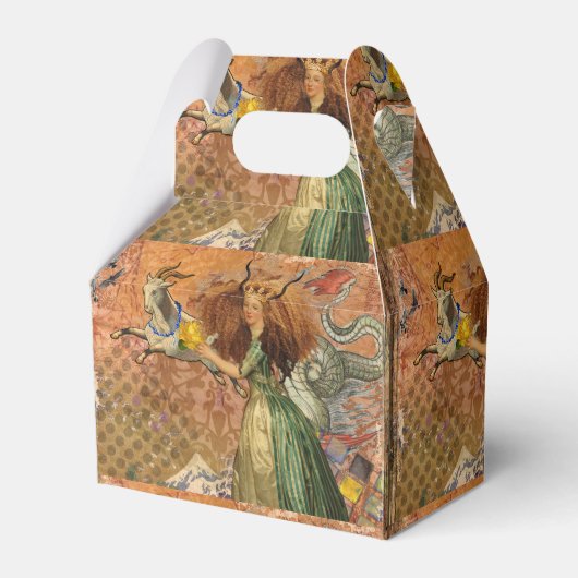 山羊座女性ヤギお洒落おもしろい フェイバーボックス (正面サイド)