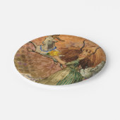 山羊座女性ヤギお洒落おもしろい ペーパープレート (アングル)