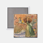 山羊座女性ヤギお洒落おもしろい マグネット (正面/裏面)