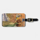 山羊座女性ヤギお洒落おもしろい ラゲッジタグ (正面横)