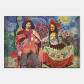 山羊座女性ヤギお洒落おもしろい ラッピングペーパーシート (正面2)