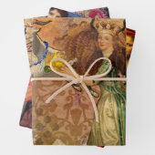 山羊座女性ヤギお洒落おもしろい ラッピングペーパーシート (インサイチュ)