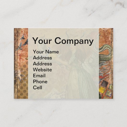 山羊座女性ヤギお洒落おもしろい 名刺 (正面)