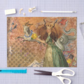 山羊座女性ヤギお洒落おもしろい 薄葉紙 (クラフト)