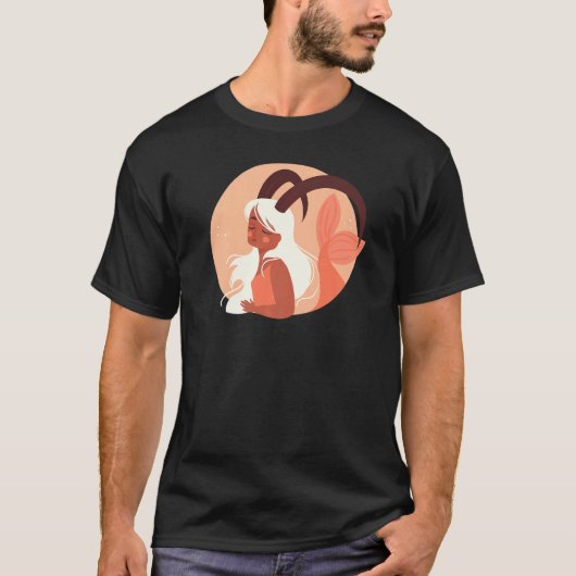 山羊座妻〔占星術の〕十二宮図占星術占星術 Tシャツ (正面)